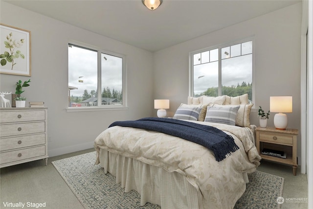 view of carpeted bedroom