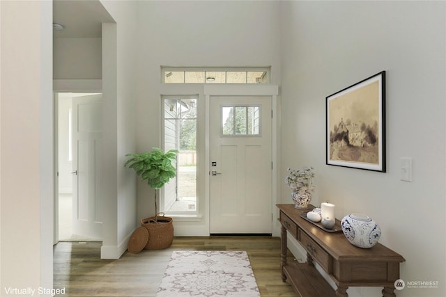 entryway featuring light hardwood / wood-style flooring