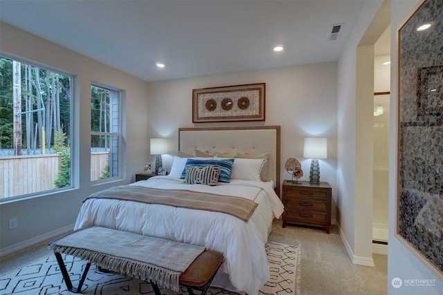 view of carpeted bedroom