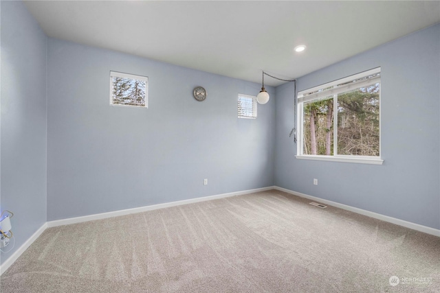 view of carpeted empty room