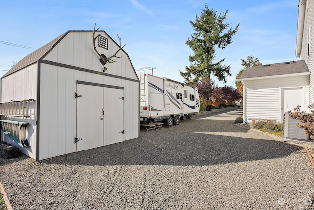 view of outbuilding with central AC