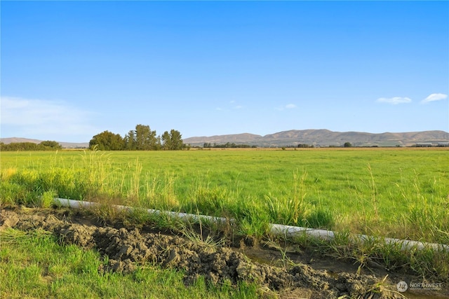 mountain view with a rural view