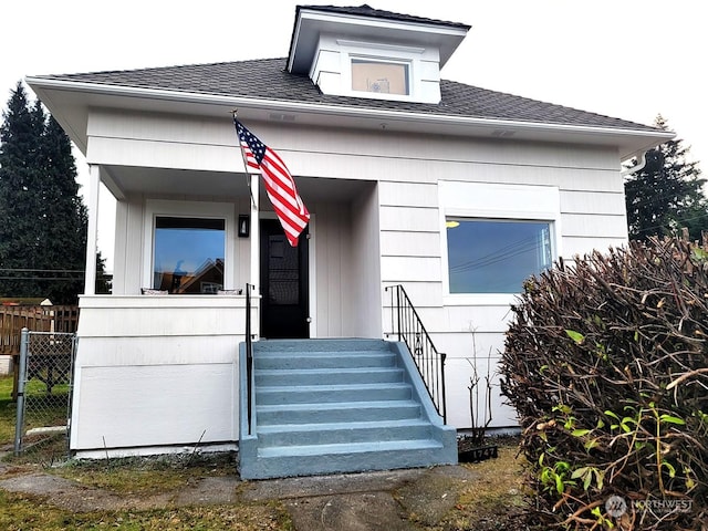 view of front of home