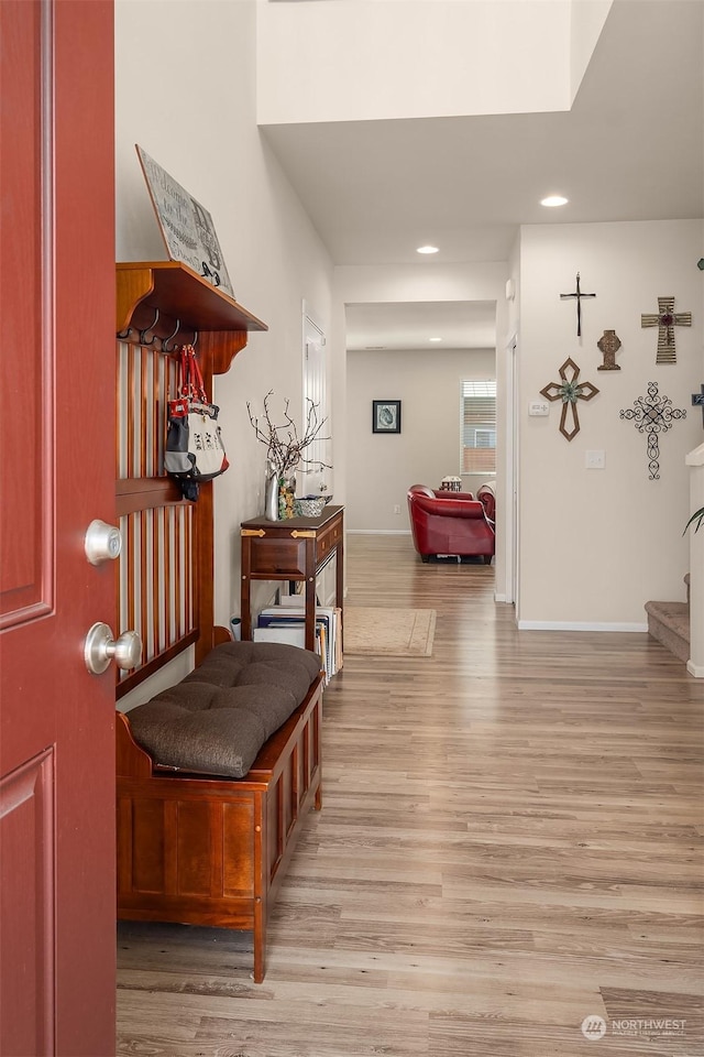 interior space with light wood-type flooring