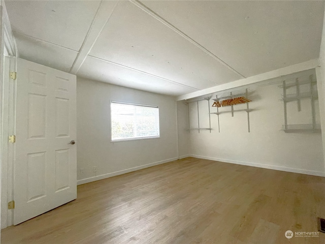 interior space with hardwood / wood-style floors