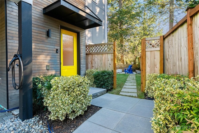 view of doorway to property