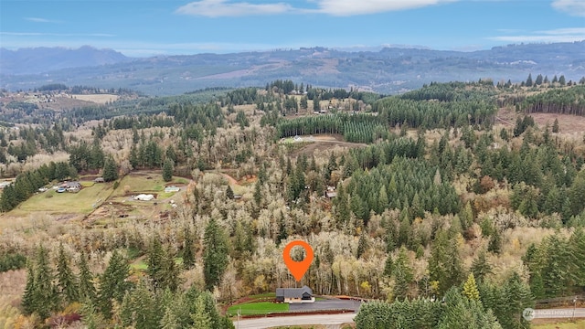 bird's eye view featuring a mountain view