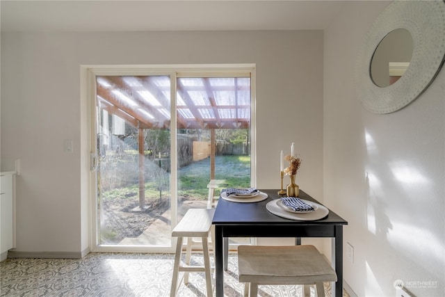 view of dining room