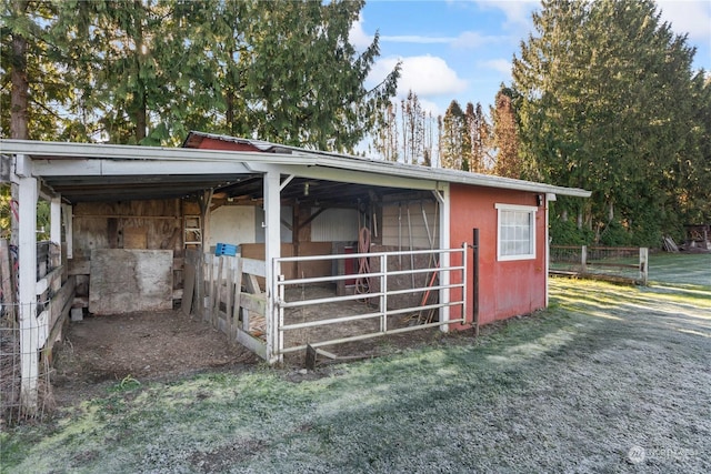 view of horse barn