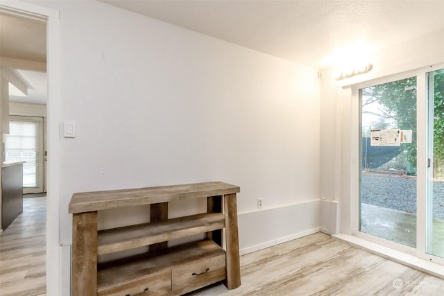 interior space featuring light hardwood / wood-style flooring