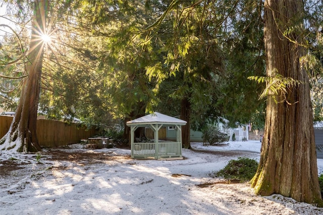 view of home's community featuring a gazebo