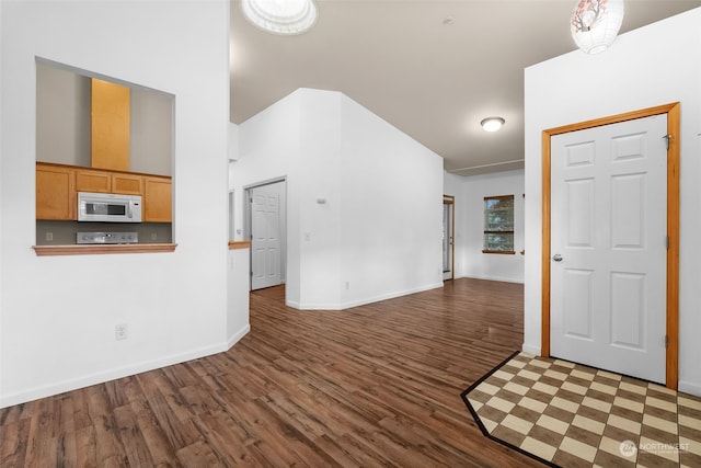 entrance foyer with dark hardwood / wood-style floors