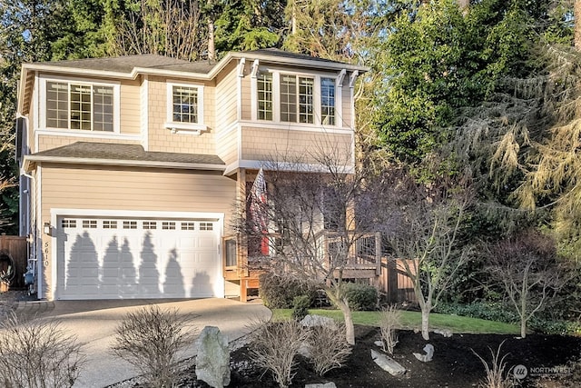 view of front of house featuring a garage