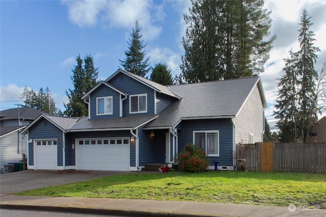 view of property featuring a front yard