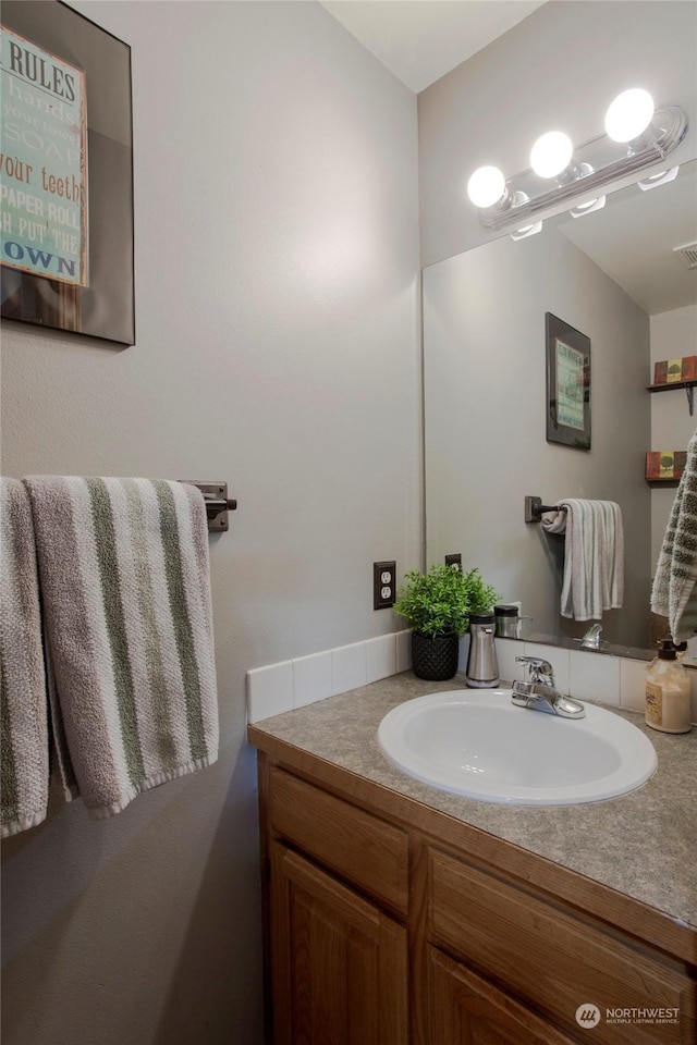 bathroom featuring vanity