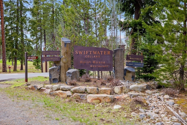 view of community sign