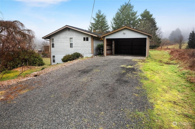 view of front of home featuring a garage