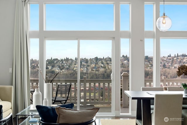 sunroom featuring plenty of natural light