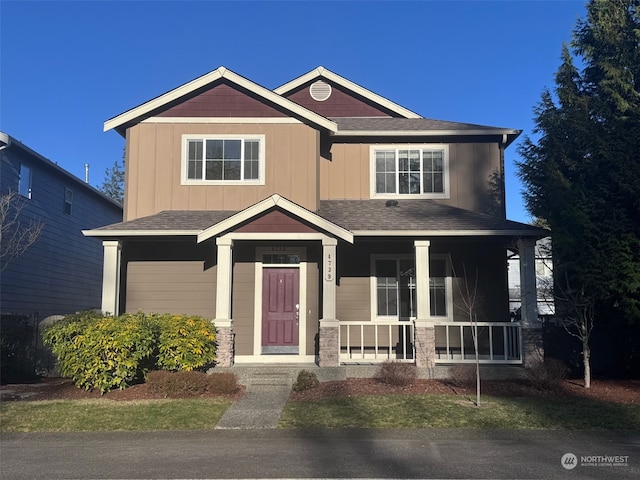 craftsman-style home featuring a porch