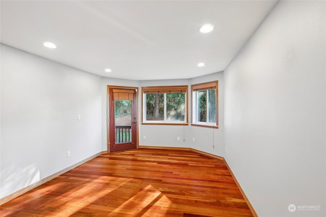 empty room featuring light hardwood / wood-style floors