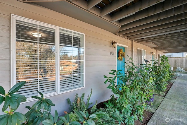 view of doorway to property