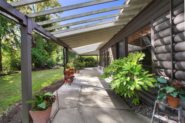 view of patio / terrace with a pergola