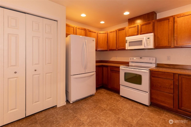 kitchen with white appliances