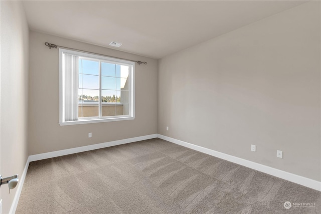 view of carpeted spare room