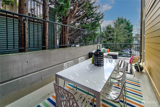 view of patio / terrace featuring outdoor dining space