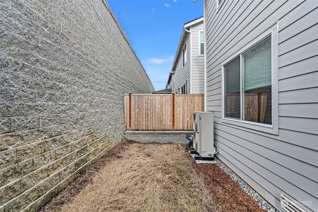 view of home's exterior featuring ac unit