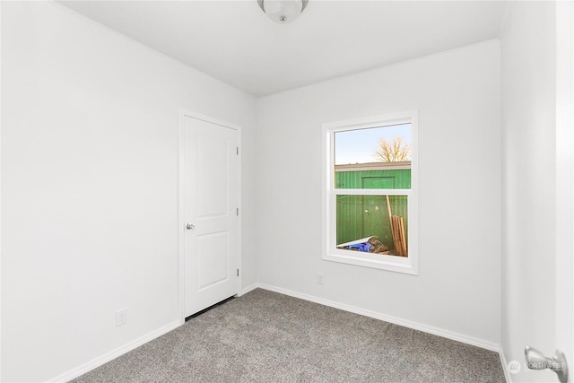 spare room with light carpet