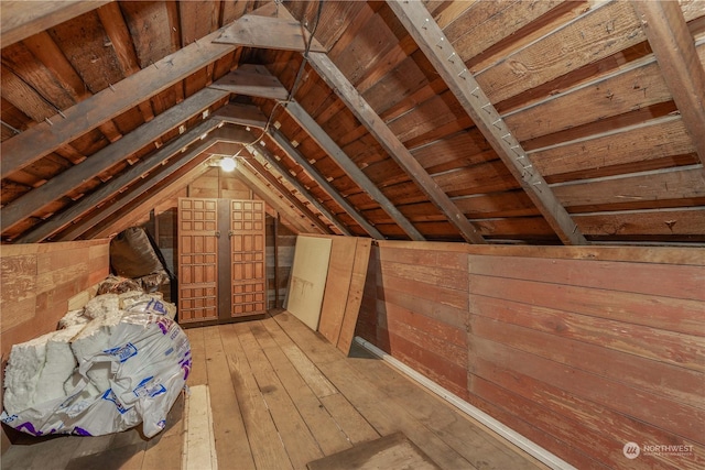 view of attic