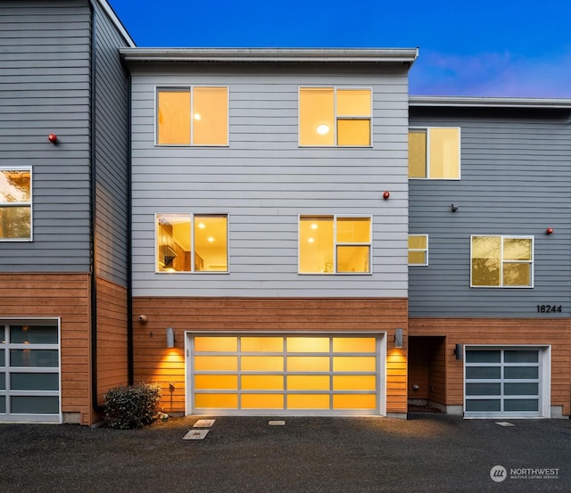 contemporary house with a garage