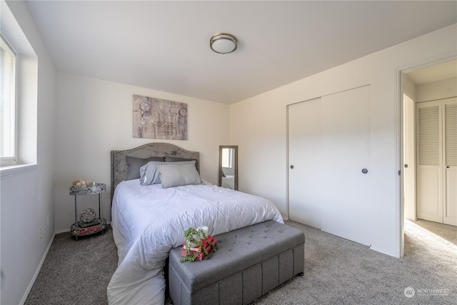 bedroom featuring carpet