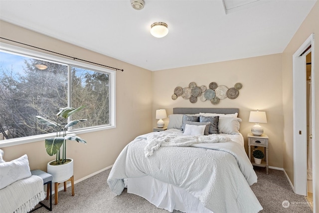 view of carpeted bedroom