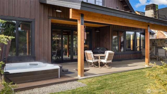 120 Rocky Run Loop, Cle Elum, WA 98922 - rear view of house featuring a patio and a hot tub