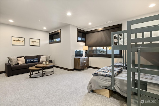 view of carpeted bedroom