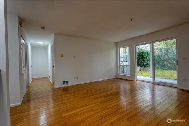 empty room featuring light hardwood / wood-style flooring