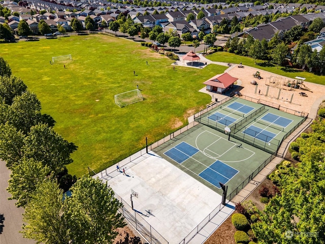 view of sport court featuring tennis court