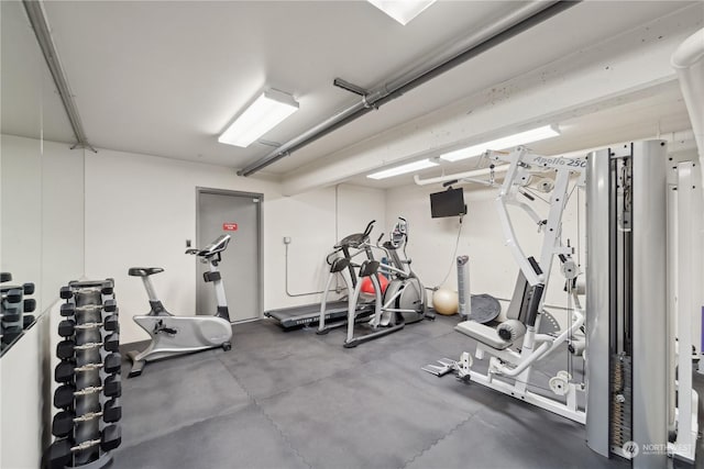 view of exercise room