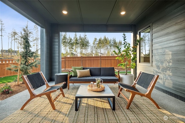 view of sunroom