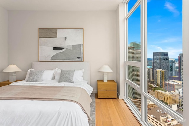 bedroom featuring hardwood / wood-style floors