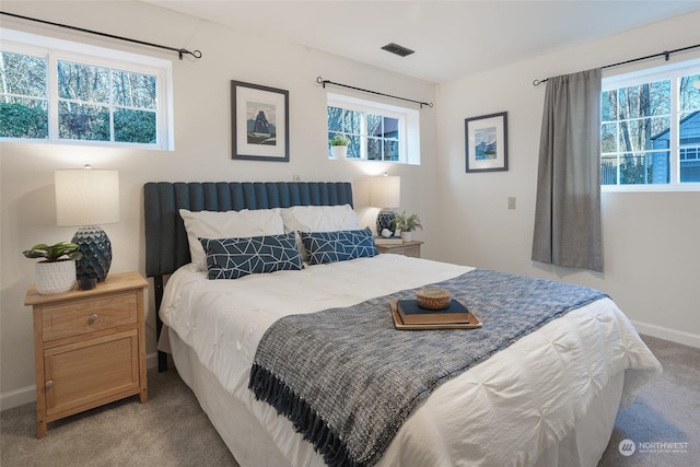 view of carpeted bedroom