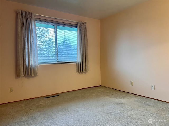 view of carpeted spare room