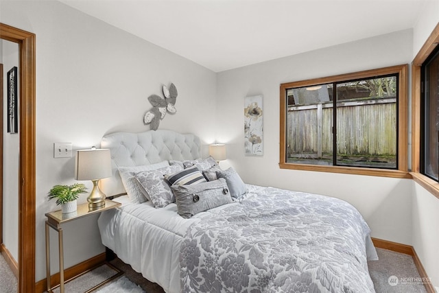 bedroom featuring carpet flooring