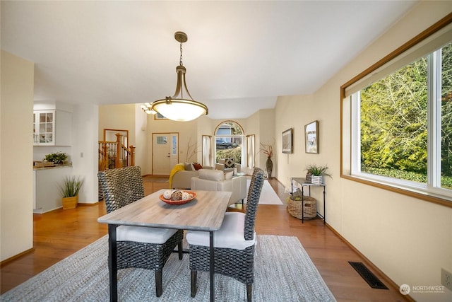 dining room featuring hardwood / wood-style flooring