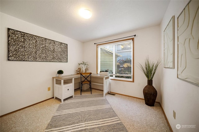 home office featuring carpet floors