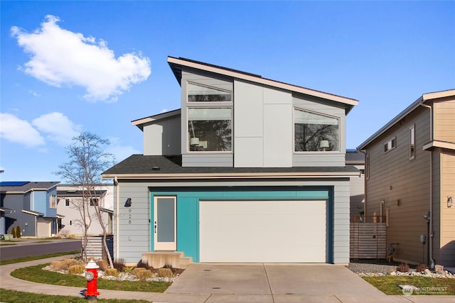 modern home with a garage