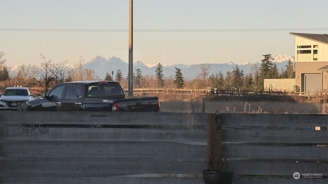 view of street featuring a mountain view