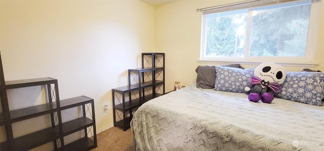 bedroom with carpet